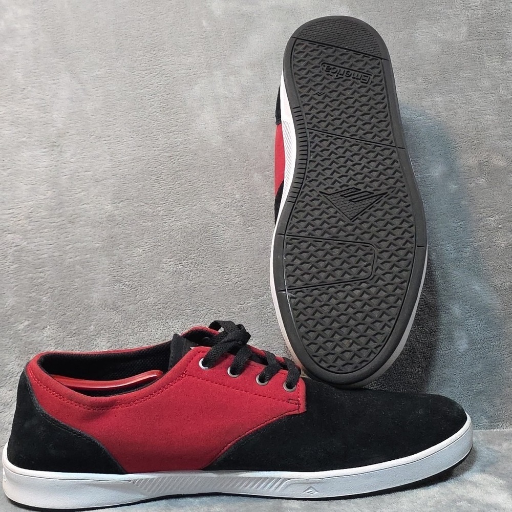 Emerica The Romero Laced X Bronson Skate Shoes Mens 14 Red Black Suede‎ Leather - Picture 6 of 7